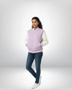 Plain Varsity Jacket | For Man And Woman | Lavender - Avaiya Clothings