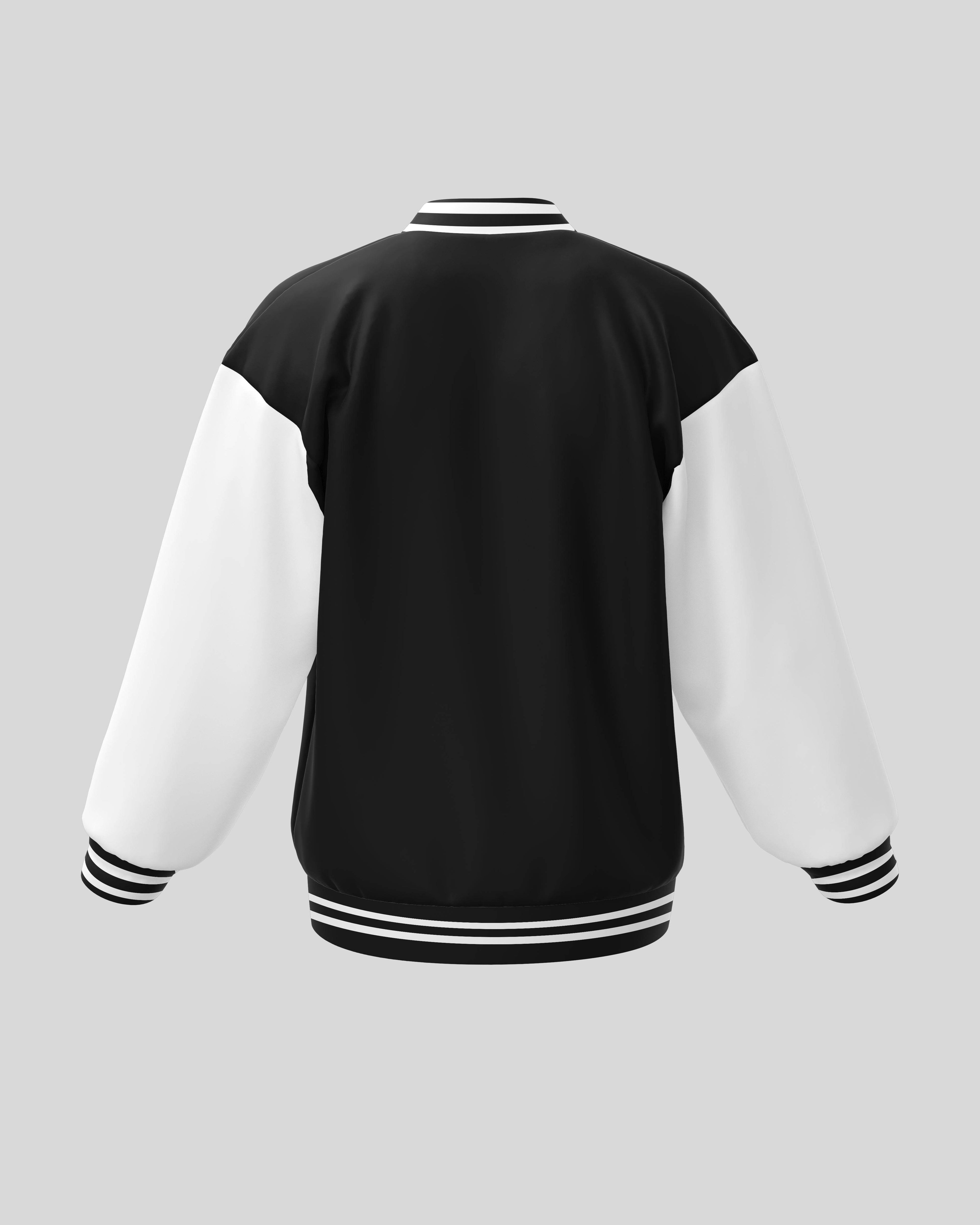 Plain Varsity Jacket | For Man And Woman | Black - Avaiya Clothings