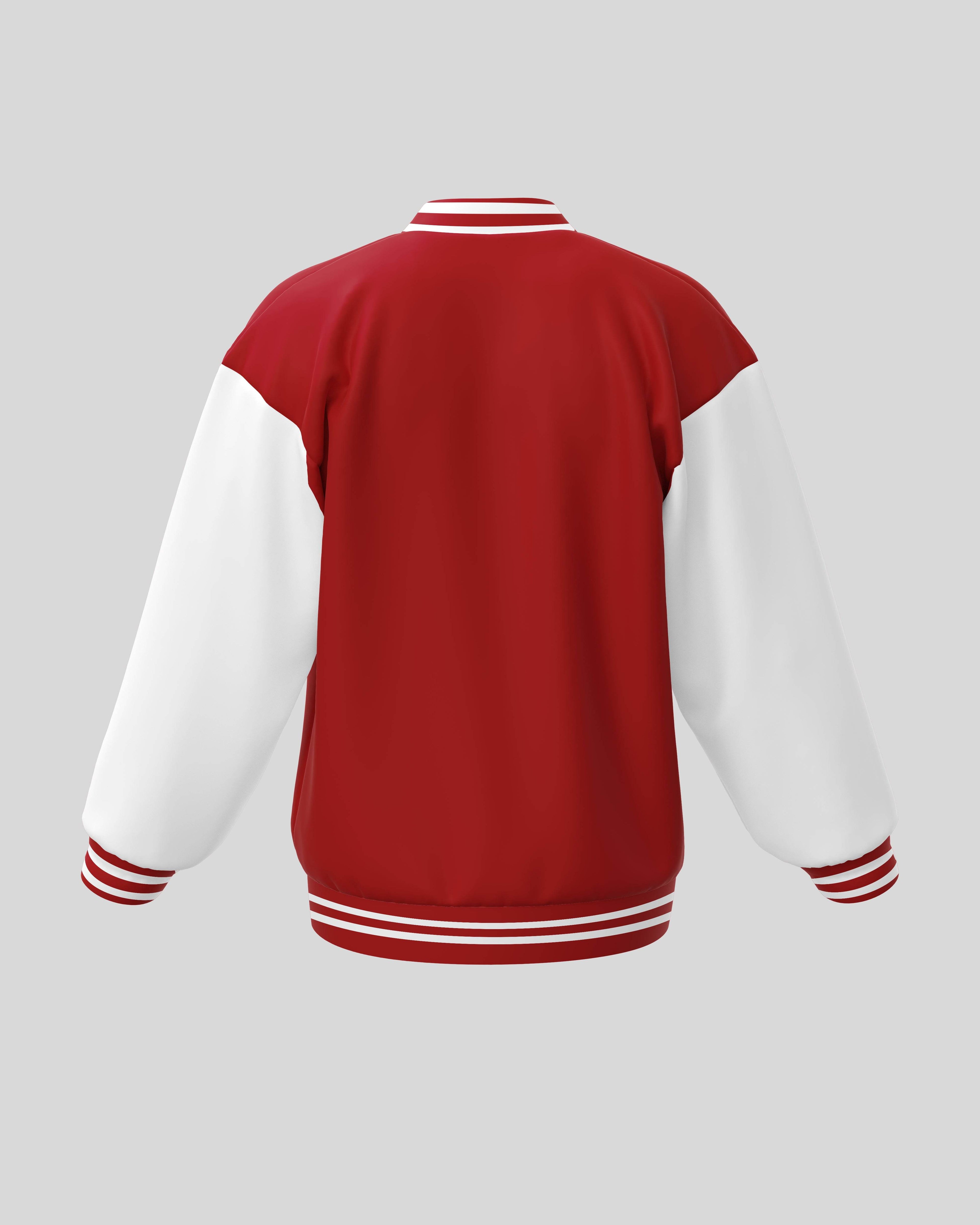 Plain Varsity Jacket | For Man And Woman | Red - Avaiya Clothings