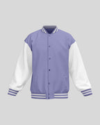Plain Varsity Jacket | For Man And Woman | Lavender - Avaiya Clothings