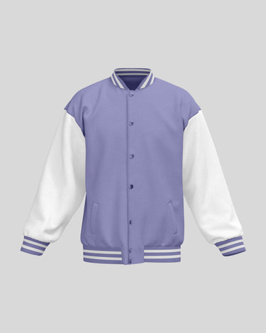 Plain Varsity Jacket | For Man And Woman | Lavender - Avaiya Store