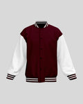 Plain Varsity Jacket | For Man And Woman | Maroon - Avaiya Store