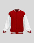 Plain Varsity Jacket | For Man And Woman | Red - Avaiya Store