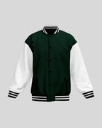 Plain Varsity Jacket | For Man And Woman | Bottle Green - Avaiya Store