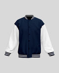 Plain Varsity Jacket | For Man And Woman | Navy Blue - Avaiya Store