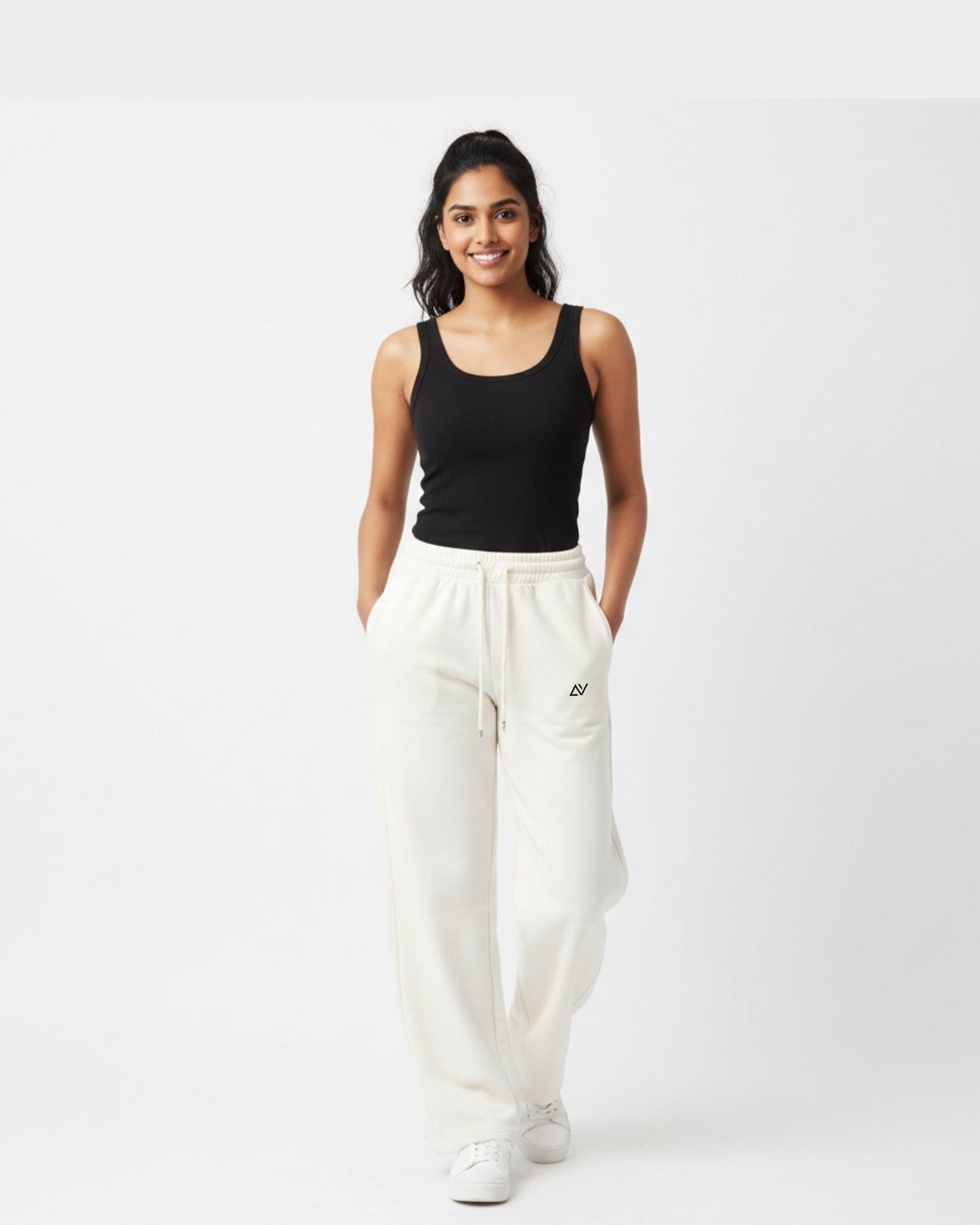 Avaiya's Off-White Sweatpants For Both Man & Women | Loose-fit
